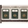 Image 1 : 3 SLABBED JEFFERSON NICKELS: 1974-D MINT FS,