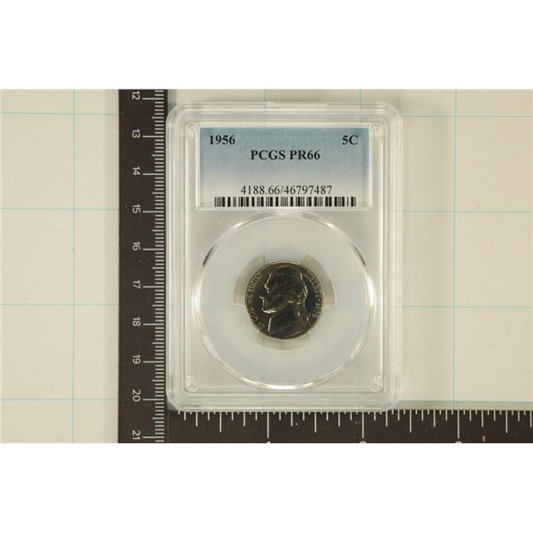 1956 JEFFERSON NICKEL PCGS PR66