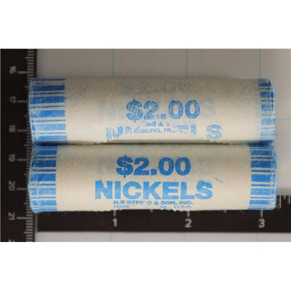 2 SOLID DATE ROLLS OF 2003-P JEFFERSON NICKELS