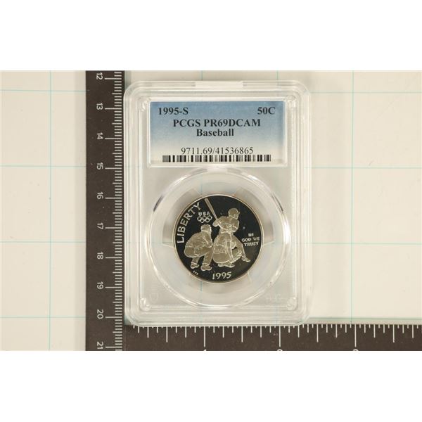 1995-S US HALF DOLLAR BASEBALL PCGS PR69 DCAM