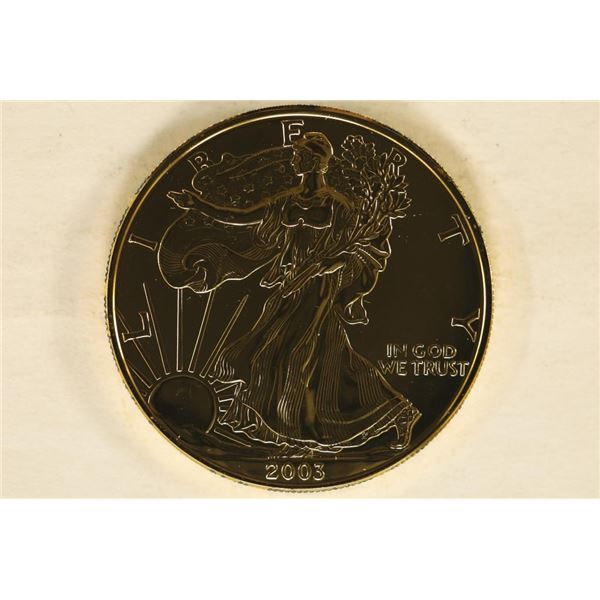 2003 GOLD ELECTRPLATED AMERICAN SILVER EAGLE