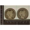 Image 1 : 1896 & 1899 SILVER BARBER QUARTERS