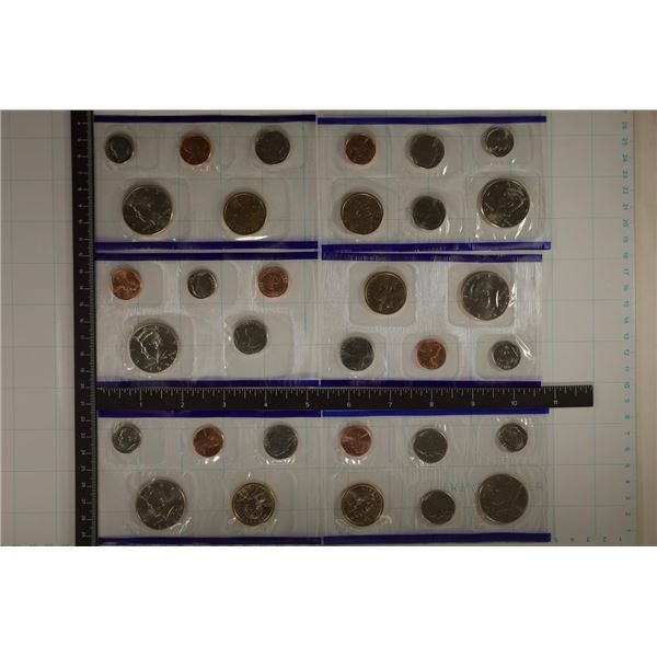 6 PARTIAL P MINT MARK MINT SETS: 1999, 2001, 2002,