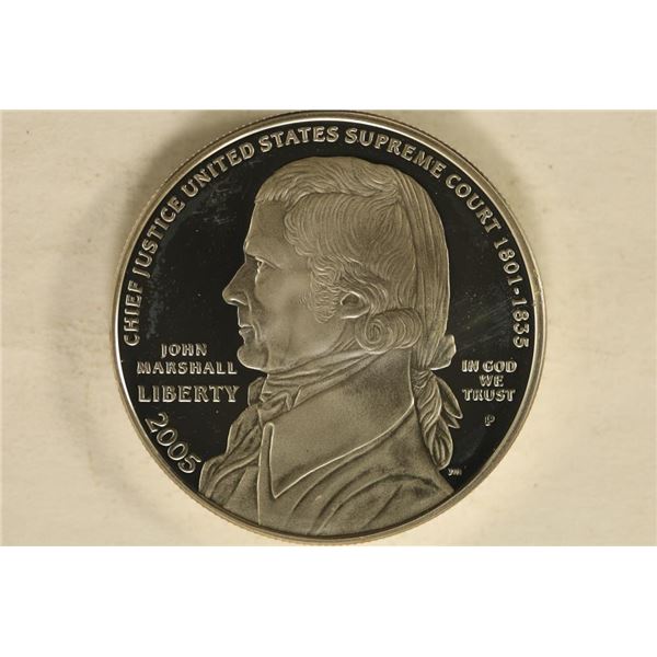 2005-P US PROOF SILVER DOLLAR  JOHN MARSHALL  IN