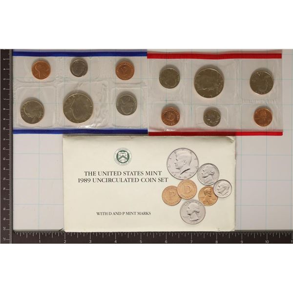 1989 US MINT SET (UNC) P/D (WITH ENVELOPE)