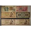 Image 1 : 6-MEXICO PESO BILLS: 1965 ONE PESO, 1999-50 PESO,