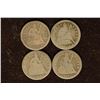 Image 1 : 1853, 54, 56 & 1857 SILVER SEATED LIBERTY DIMES