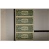 Image 2 : UNCUT SHEET OF 4-2003-A US $1 FRN'S CRISP UNC