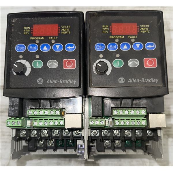 Lot of (2) Allen Bradley #22A-D4P0N104 PowerFlex Drives