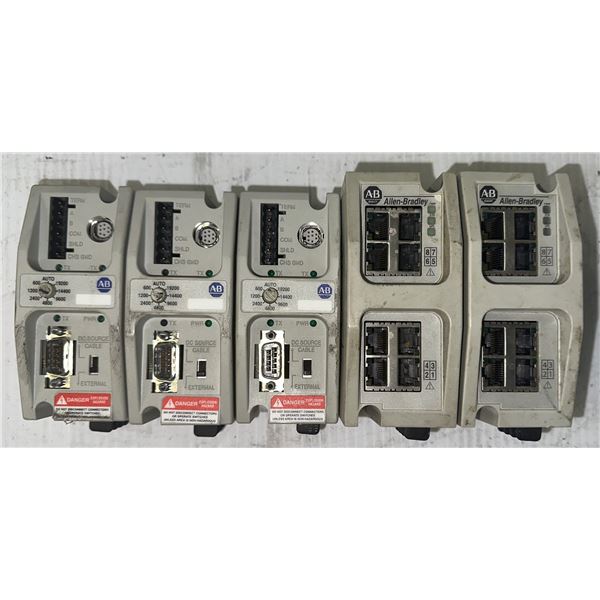 Lot of (5) Misc. Allen Bradley EtherNet Devices