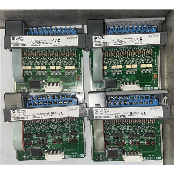 Lot of (4) Allen Bradley #1746-IB16 Input Modules