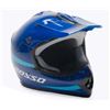 Image 1 : Large Rosso Motors Off Road Motocross Gloss Blue Helmet