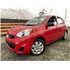 Image 1 : A2 --  2015 NISSAN MICRA HATCHBACK, RED, 29,652 KMS  "NO RESERVE"