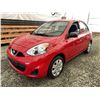 Image 3 : A2 --  2015 NISSAN MICRA HATCHBACK, RED, 29,652 KMS  "NO RESERVE"