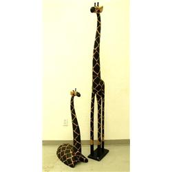 Pair of giraffes- standing one is 6' 8" tall, seated one is 3' 3" tall (1)