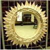 Image 1 : Whitewashed sun burst mirror- 27" H, 25" W (1)