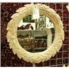 Image 1 : Whitewashed round wreath style mirror- 23-1/2" H, 23-1/2" W (1)
