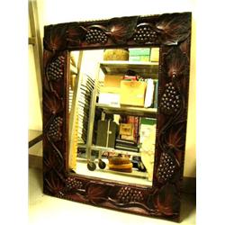 Ornate mirror with grapes- 39" H, 31-1/4" W (1)
