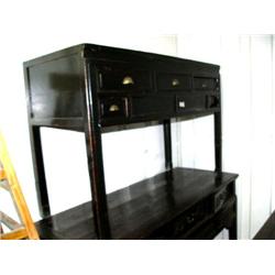 Black sideboard with 5 drawers- 34-1/2" H, 21" D, 52" W (300)