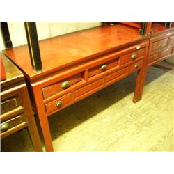 Red painted sideboard- 34" H, 21-1/2" D, 51" W (300)