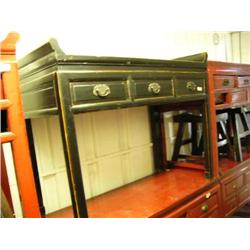 Black Chinese sideboard with 3 drawers- 37" H, 22" D, 48" W (300)
