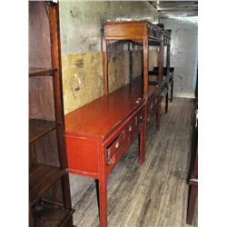 Lot of 6 sideboards-  3 red, 3 black (300)