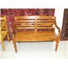 Image 1 : Wooden bench with flower design- 47-1/2" W (1)