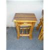 Image 1 : Log style 1-drawer telephone/night stand- 24" H, 16" D, 19-3/4" W (1)
