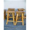 Image 1 : Lot of 4 log style stools- approx. 29-1/2" H (1)