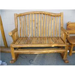 Rocking bench with back rest- 54" W (1)