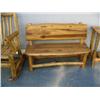 Image 1 : Log style bench with back rest- 51" W (1)