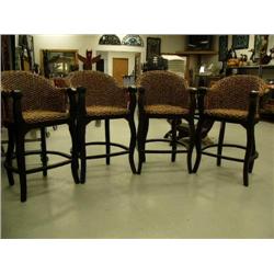 Lot of 4 bar stools- each approx. 46" H (1)