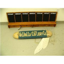 Cutlery sign and Sunday through Saturday sign (1)