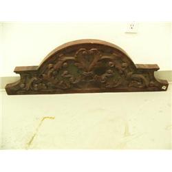 Carved wooden shelf- 13" H, 1-1/2" D, 39-3/4" W (1)
