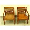 Image 1 : Pair of hand carved children's chairs- 20-1/4" H, 12-1/2" D, 15-1/2" W (1)