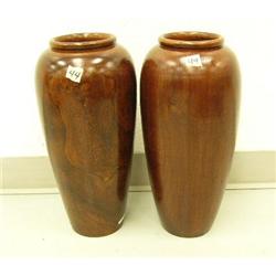 Set of wooden vases- 15-3/4" H, 7" W (1)