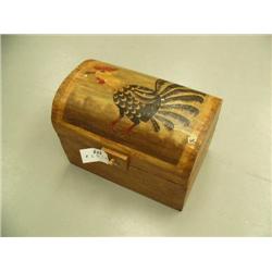 Large wooden hump top chicken box- 16" H, 13-1/2" D, 21" W (1)