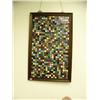 Image 1 : Stained glass with mutli-colored squares- 36" H, 22-1/2" W (1)