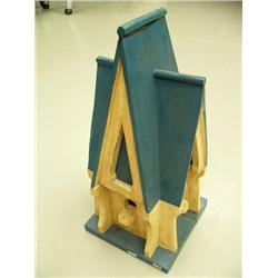 Wooden bird house- 24-1/2" H, 11-1/2" D, 11-1/2" W (1)