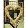 Image 1 : Heart-shaped whitewashed mirror- 28" H, 26" W (1)