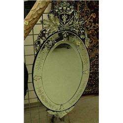 Ornate Venetian mirror- 39-1/2" H, 20" W (1)