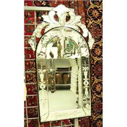 Venetian style mirror- 30" H, 17" W (1)