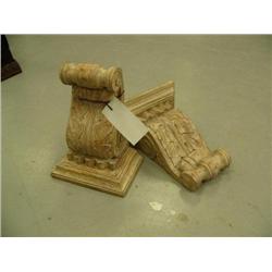 CHOICE on pair of wall sconces- whitewashed: 11-3/4" H, 6" D, 9" W (1)