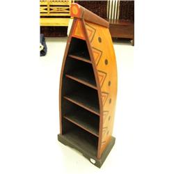 Boat bookcase- 47-1/2" H, 12-1/2" D, 19-1/2" W (1)