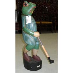 Golfing frog- 38" tall (1)