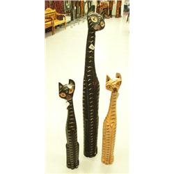 Set of 3 cats- 39-1/4", 40-1/4" & 59" tall (1)