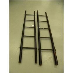Lot of 2 bamboo ladders- one is 85-1/2" long, other is 86" long (1)