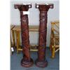 Image 1 : Pair of full columns with grape design- each approx. 56" tall (1)