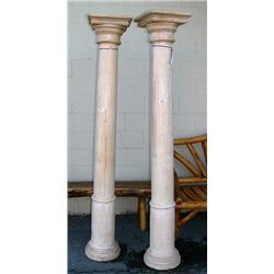 Pair of whitewashed full columns- 81-1/2" tall (1)