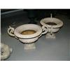 Image 1 : Pair of whitewashed cast iron flower pots with handles- 10" H, 13" diameter (100)